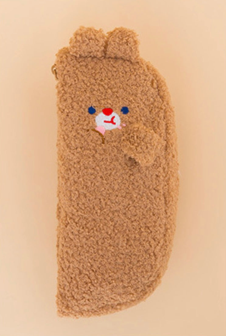 Adorable Fluffy Hugging Bunnies Pencil Case