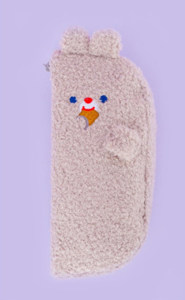 Adorable Fluffy Hugging Bunnies Pencil Case