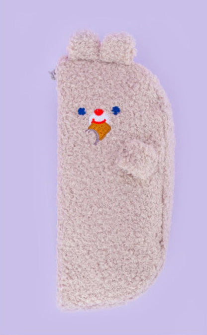 Adorable Fluffy Hugging Bunnies Pencil Case
