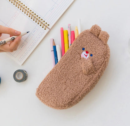 Adorable Fluffy Hugging Bunnies Pencil Case