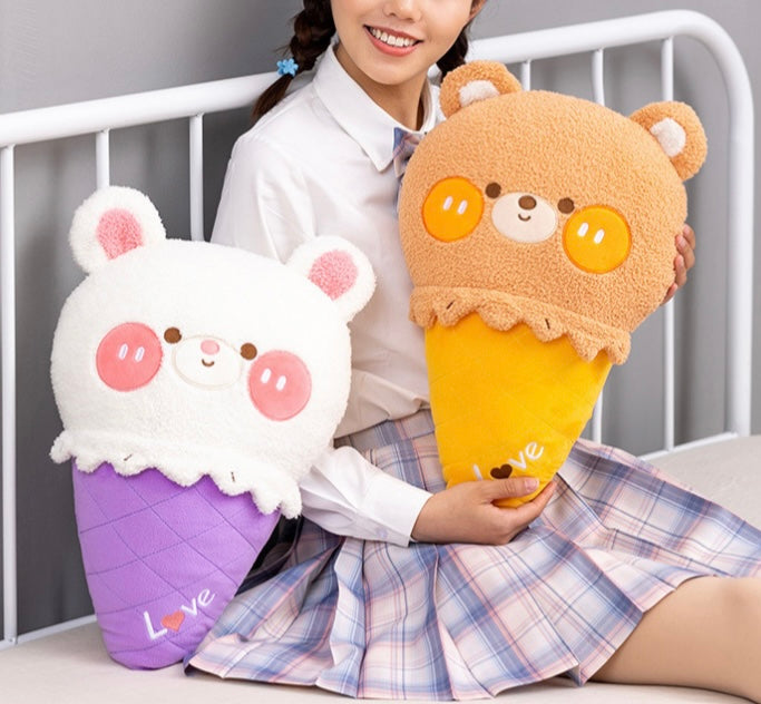 Cute Baby Animals Ice Cream Colorful Plushie Pillows
