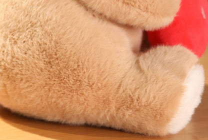 Soft and Squishy Strawberry Bear Plushie for Stress-Relief